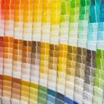 Paint samples in the shop
