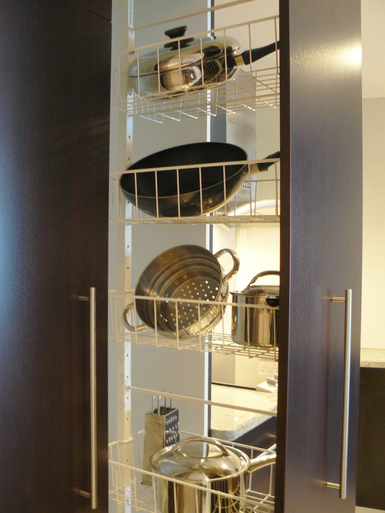 drawer storage in the kitchen